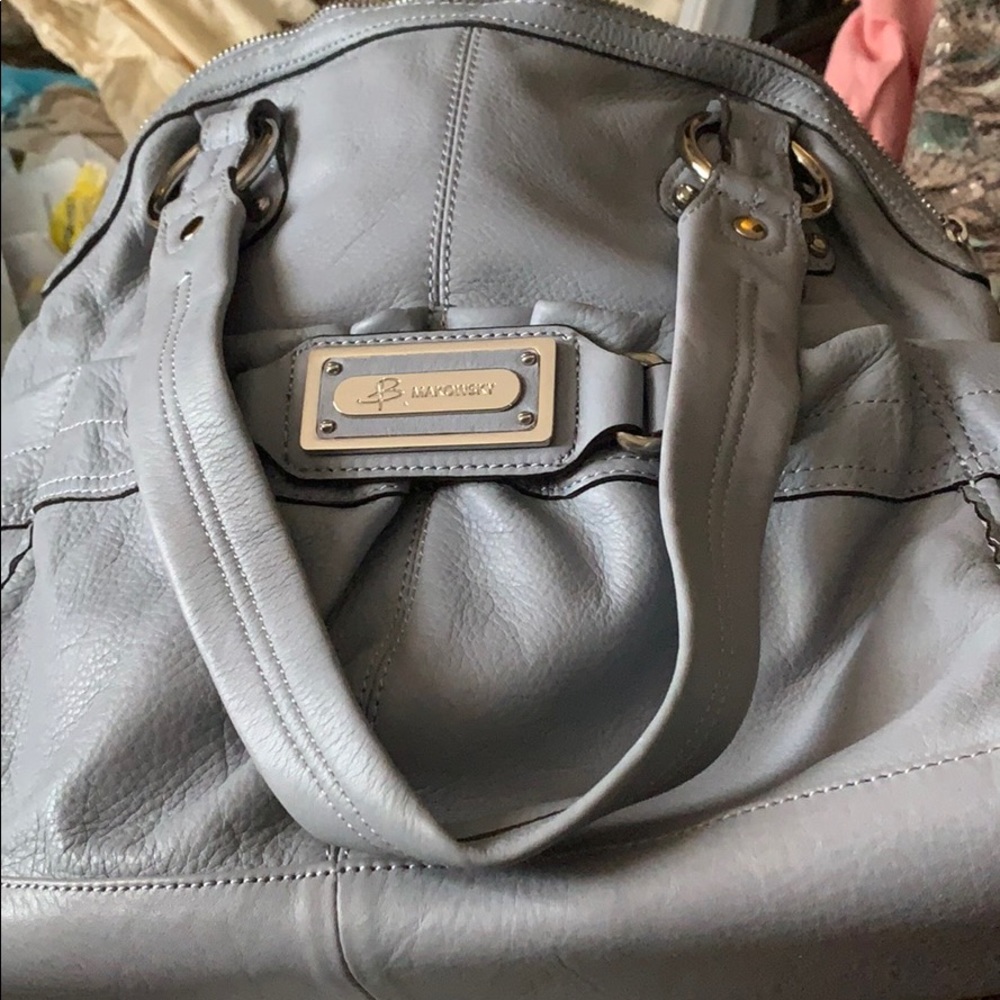 Lavender Satchel with two side pockets